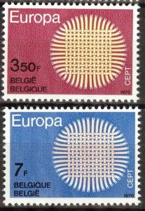 Belgium 1970 Europa CEPT Art Set of 2 MNH