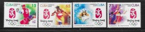 Cuba 2008 Summer Olympics Beijing Olympic Sc4796-4799 MNH A375