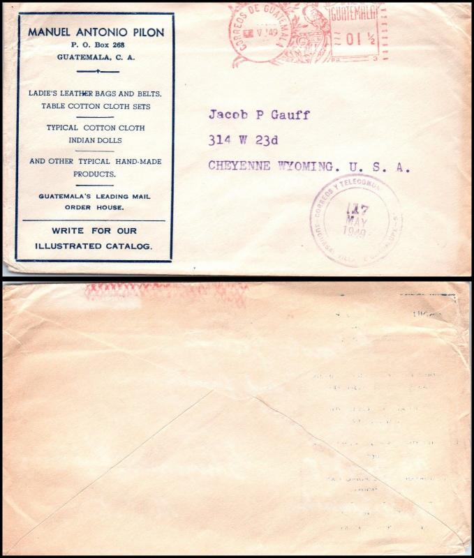 Goldpath: Guatemala cover 1949, to U.S.A.  _CV24_P6