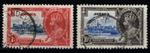 Jamaica 1932 George V Silver Jubilee, 1d & 1½d [Used]