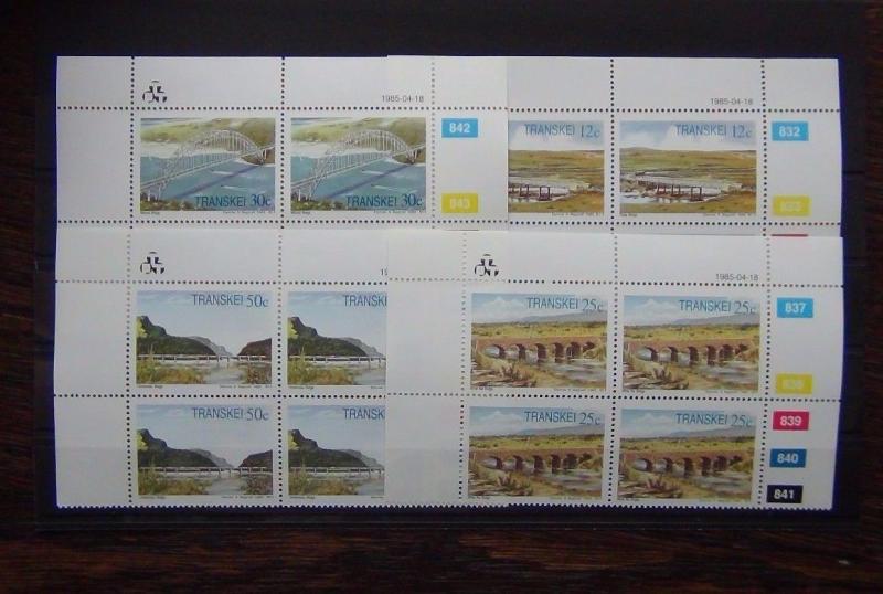 Transkei 1985 Bridges set in Block x 4  MNH