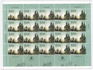 2011 EUROPA CEPT Aland, 1 Minisheet of 20 sets, The Forests, MNH **