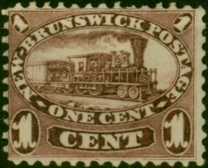 New Brunswick 1860 1c Brown-Purple SG7 Fine Unused (2)