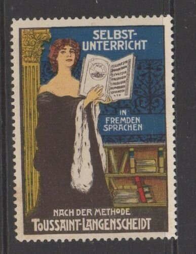 Germany - Self-Taught Language, Toussaint-Langenscheidt Advertising Stamp -NG 