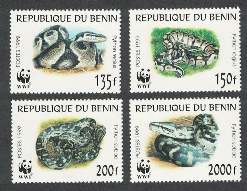 Benin WWF Pythons 4v SG#1812-1815 MI#1159-1162 SC#1086 a-d CV£10+