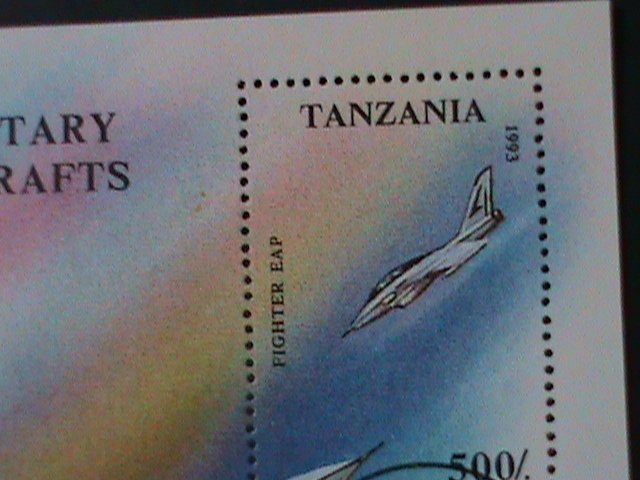 ​TANZANIA-1994-SC#1167  FIGHTER EAP-MILITARY AIRCRAFT CTO S/S-VF FANCY CANCEL
