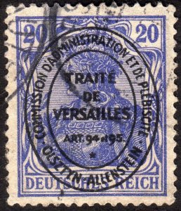 1920, Allenstein, 20pf, Used, Mi 19a