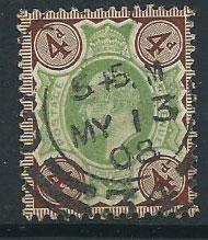 GB Edward VII SG 236 VFU cancel MY 13 08