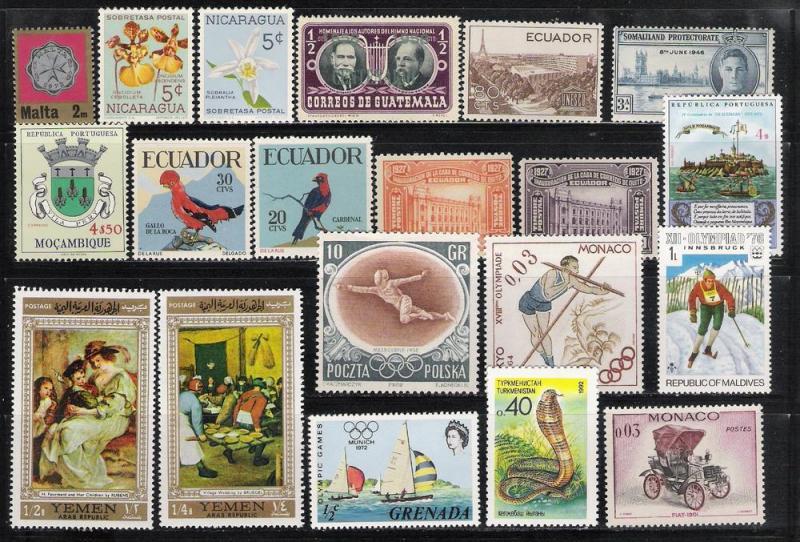 World Wide MNH group of 39