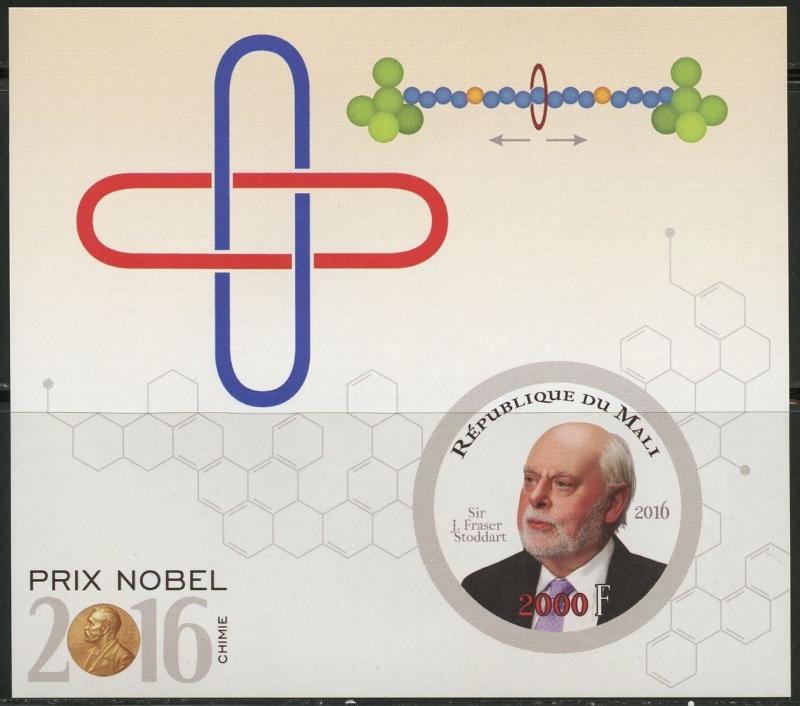 MALI NOBEL PRIZE WINNERS CHEMISTRY 2016 SIR JF STODDART IMP S/SHEET MINT NH