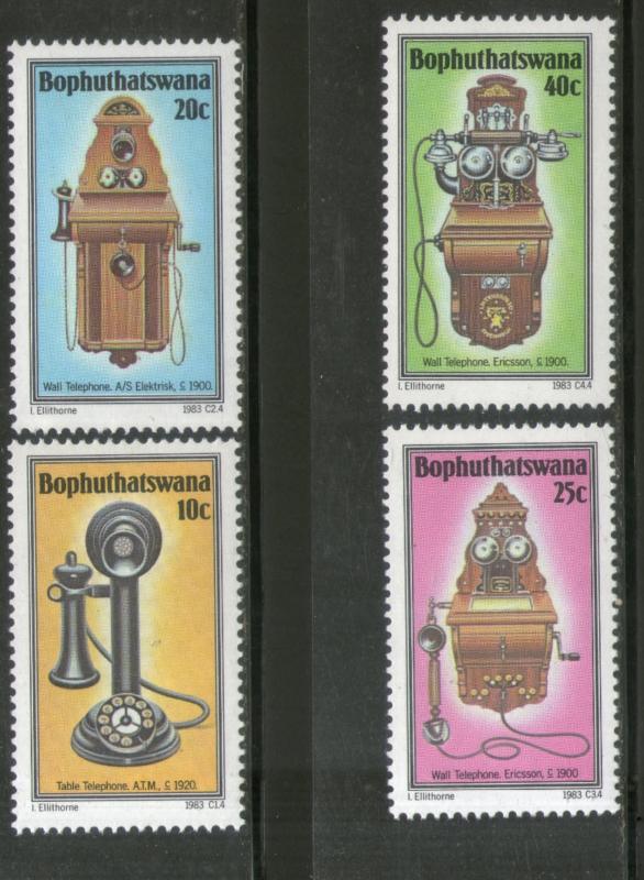 Bophuthatswana 1983 History of Telephones Science Telecom Sc 108-11 MNH # 1280