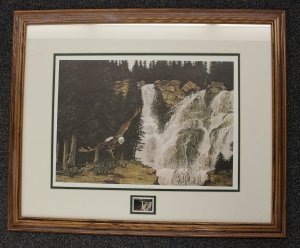 NORTH AMERICAN WILDLIFE SERIES NESTWARD BOUND PRINT & STAMP BY MARTEN VISSER