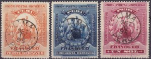 Peru  #138-40 F-VF Used  CV $43.25  (Z4356)