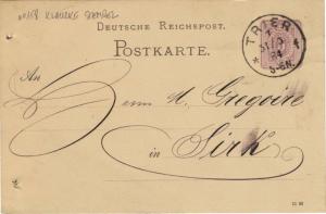 ALLEMAGNE / GERMANY / DEUTSCHLAND 1884 KLAUCKE-STEMPEL TRIER 1 /MiP12