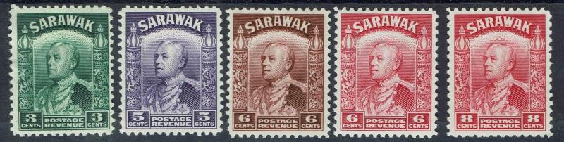 SARAWAK 1934 RAJA VYNER BROOKE RANGE TO 8C