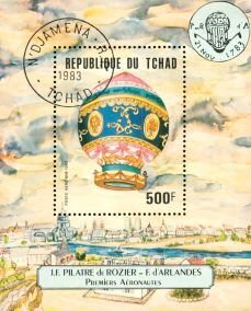 Chad Airplanes , 1 souvenir sheet