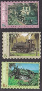 Christmas Island # 360-362, Island Locomotives, NH, 1/2 Cat.