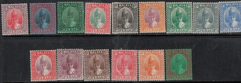 Malaya-Perak 1935 SC 84-98 Mint SCV$ 515.00 Set