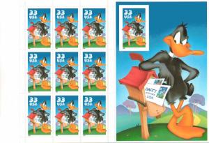 US 3307 - 33¢ Daffy Duck Die Cut Unused