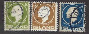 Iceland SC#86-88 Used F-VF SCV$20.50...Fill a spot!