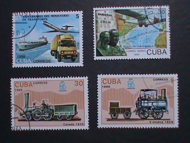 CUBA-VERY OLD CUBA-TRANPORTATION STAMPS USED- VF WE SHIP TO WORLD WIDE.