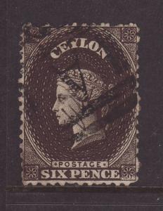 1869 Ceylon 6d Perf 12