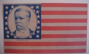 US CHAMPAIGN CARD HANCOCK ON FLAG PICTURE CARD