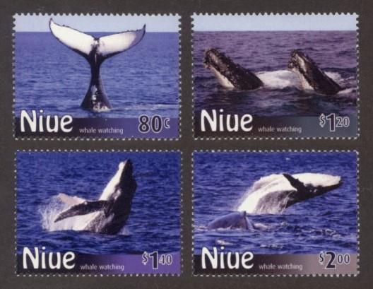 Niue Sc# 860-3 MNH Whale Watching