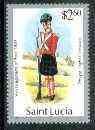 ST. LUCIA - 1984 - Military Uniforms $2.50 - Perf 1v- Mint Never Hinged