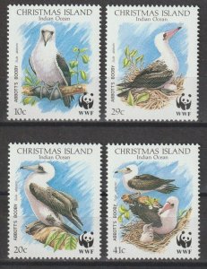 CHRISTMAS ISLAND 1990 WWF SG 303/6 MNH