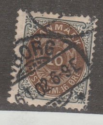 Denmark Scott #47 Stamp - Used Single - XYZ