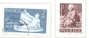 Sweden Sc  1551-3 1985 Fine Arts Academy stamp set used