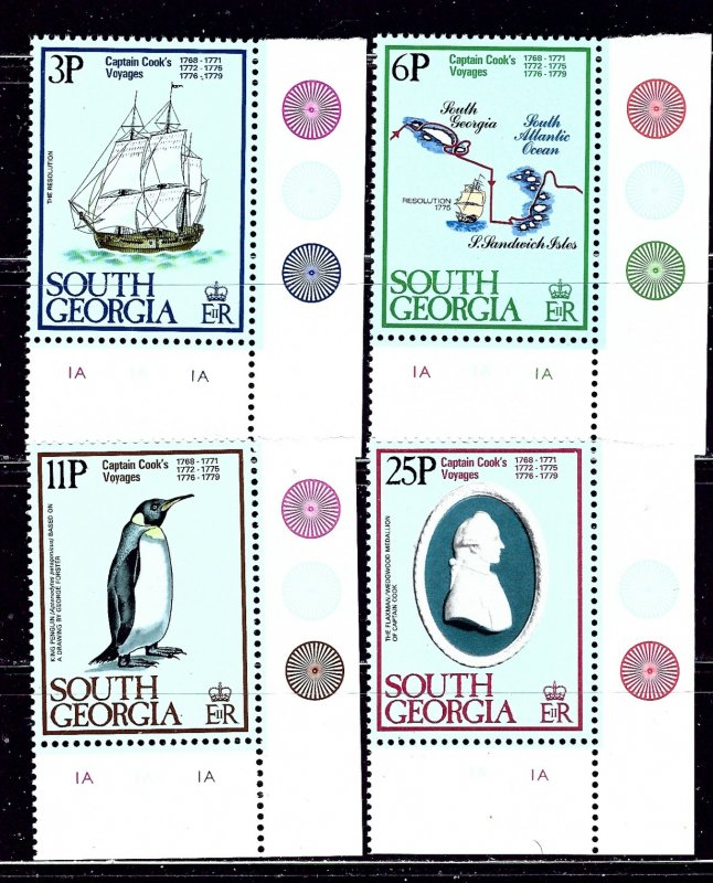 South Georgia 52-55 MNH 1979 Capt Cook    #2