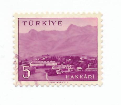 Turkey 1959 Scott 1342 used - 5k, View of Hakkari