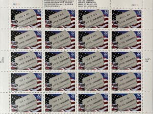 Scott 2966 POW/MIA Sheet of 20 US 32¢ Stamps MNH 1995