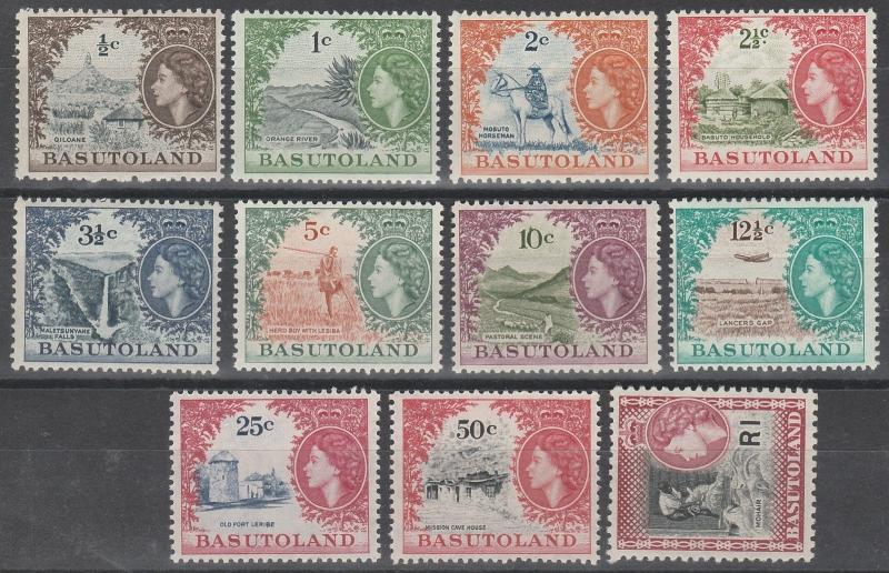 BASUTOLAND 1961 QEII PICTORIAL SET MNH **