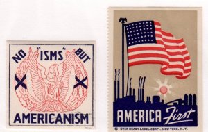 USA Propaganda Stamps - Americanism & America First - MNH