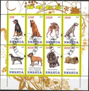 {g183} Rwanda 2009 Dogs sheet Used / CTO Cinderella