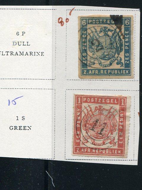 Transvaal  Used stamps 1870  VF 