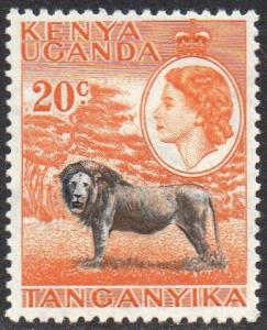 KUT 1954 20c Lion MH
