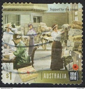 AUSTRALIA 2017 $1 Multicoloured, Centenary Of WWI 1917-Support For The Troops...