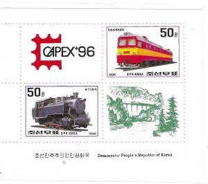 Korea 1996 Capex Locomotives Trains S/S Sc 3550-3551 MNH C17