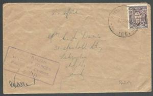 NEW GUINEA 1944 Australia 3d on cover AUST FPO 166 used at Madang..........60459