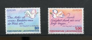 LIECHTENSTEIN SCOTT #1043/44 EUROPA SET  MINT NH