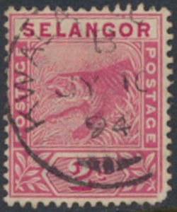 Selangor  Malaya  SC#  25  Used  short corner perf  see details & scans