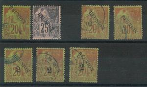 55042 - FRENCH COLONIES: REUNION - STAMPS:  LOT of EARLY  USED STAMPS  - NICE!