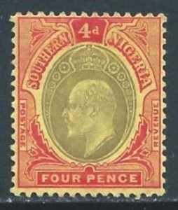 Southern Nigeria #37 MH 4p Edward VII Defin. - Wmk. 3