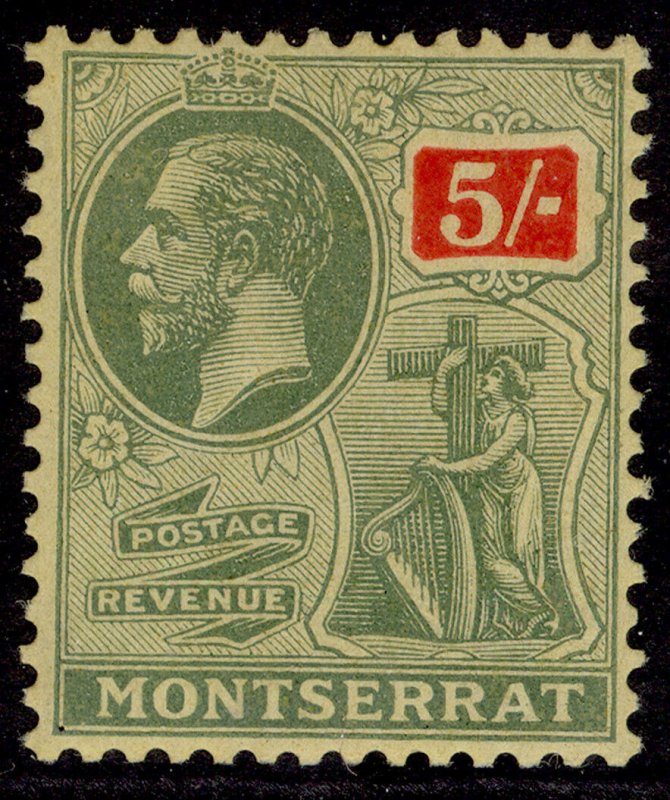 MONTSERRAT GV SG83, 5s green & red/pale yellow, LH MINT. Cat £38.