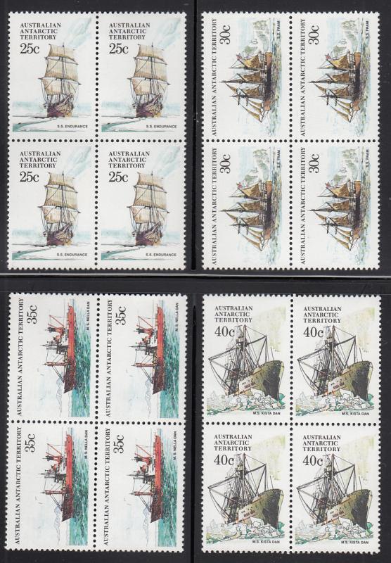 Australian Antarctic Territory 1974-81 MNH Scott #L37-#L52 Ships Set of 16 Bl...