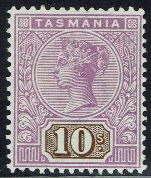 TASMANIA 1892 QV TABLET 10/- WMK TAS